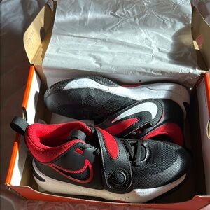 Nike Black and Red Velcro Sneakers